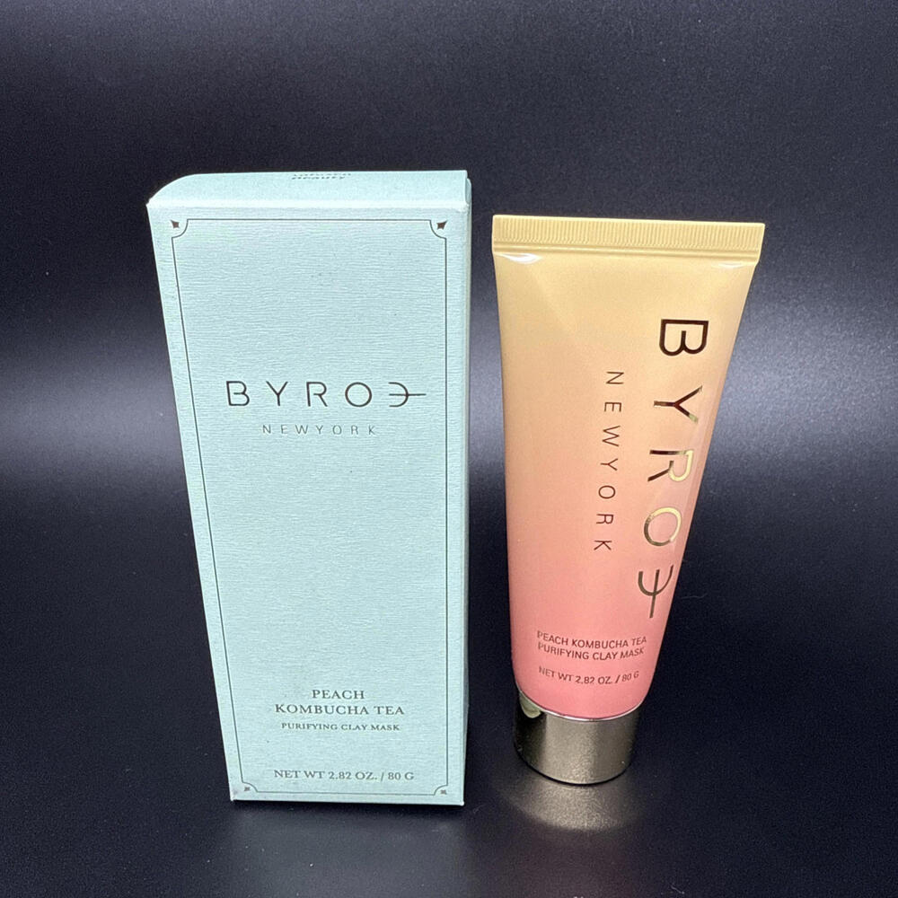 Byroe Peach Kombucha Tea Purifying Clay Mask NIB 2.82 oz NY#61